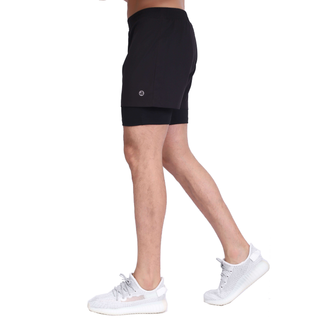 Men's 2-in-1 Workout Running Lightweight Gym Yoga Training Sport Shorts