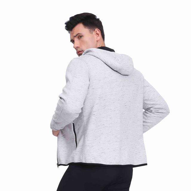 Men's Bonded Zipper Through Fleece Hoodie Warm Jacket