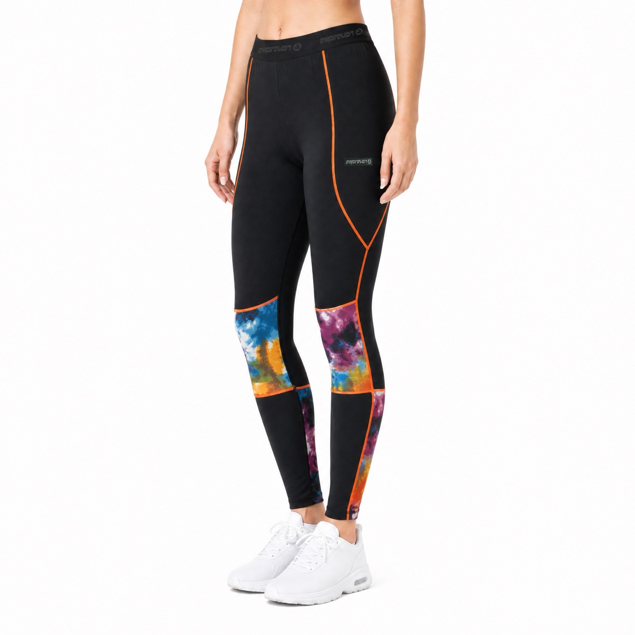 VMTR Women Light Weight Print Panels Legging Pant