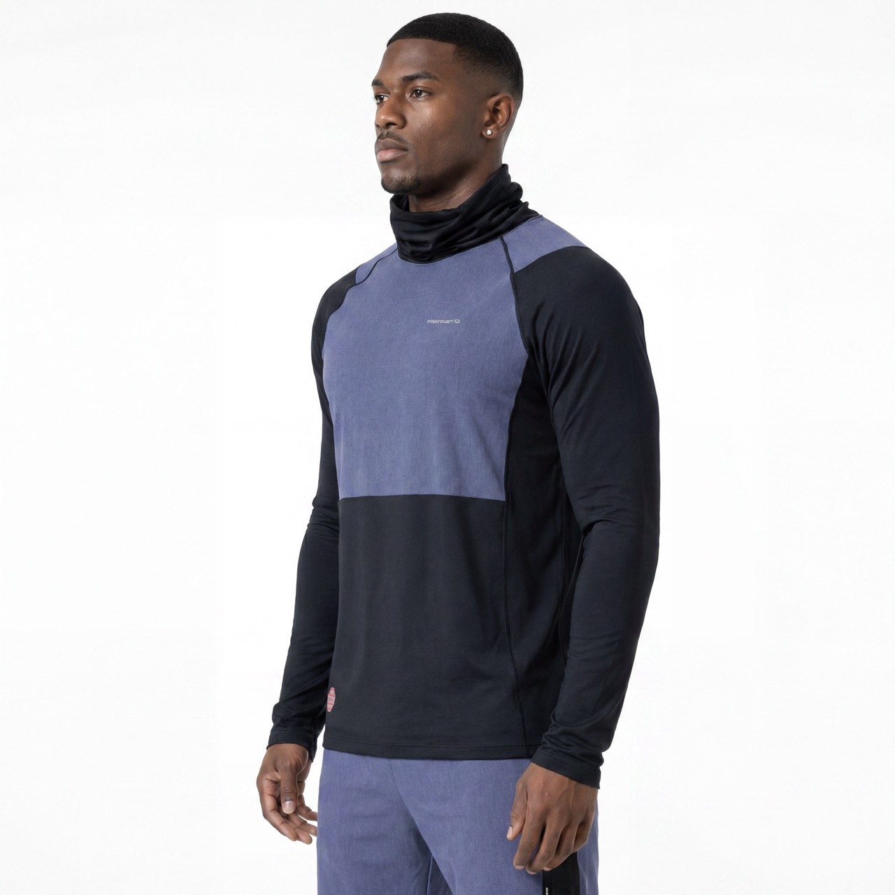 Mens Wind Proof High Cowl Neck Baselayer Top