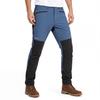 Mens Full Side Zippers Opening Hiking Trousers Color Block Snow Pant