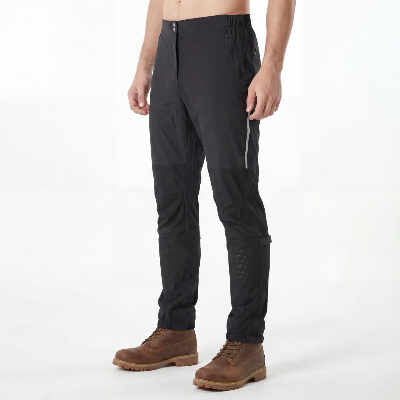 Mens Lightweight Laser Holes Mesh Panel Breathable Active Pant
