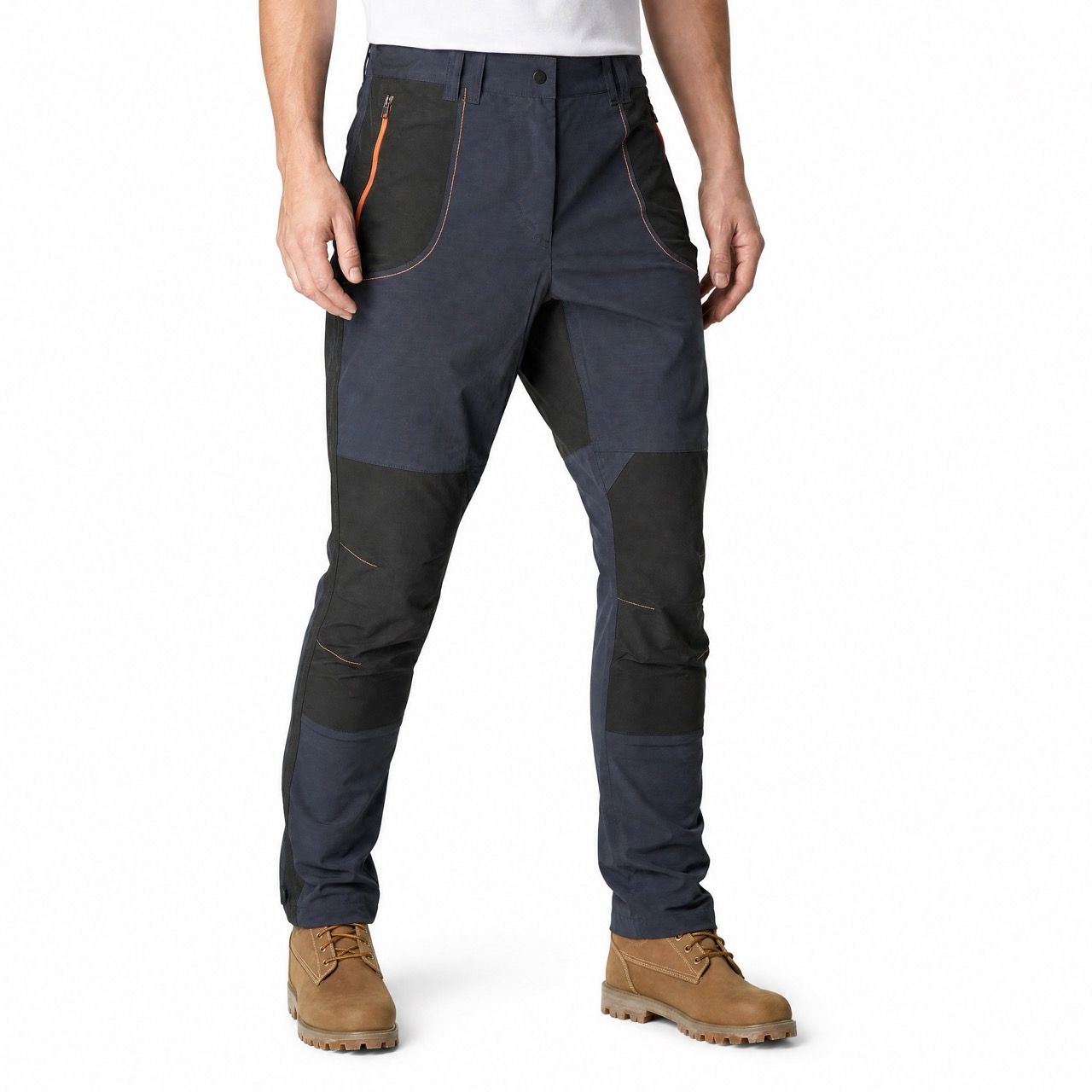 Mens Sports Fashion Contrast Trims Pants Color Block Hiking Trousers