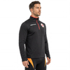 Mens Half Zip Piping Trim Sports Pullover Tops
