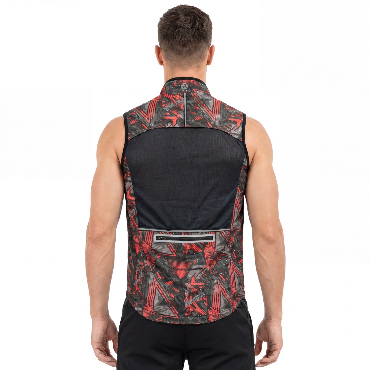 Men's Allover Print Water Proof Wind Vest