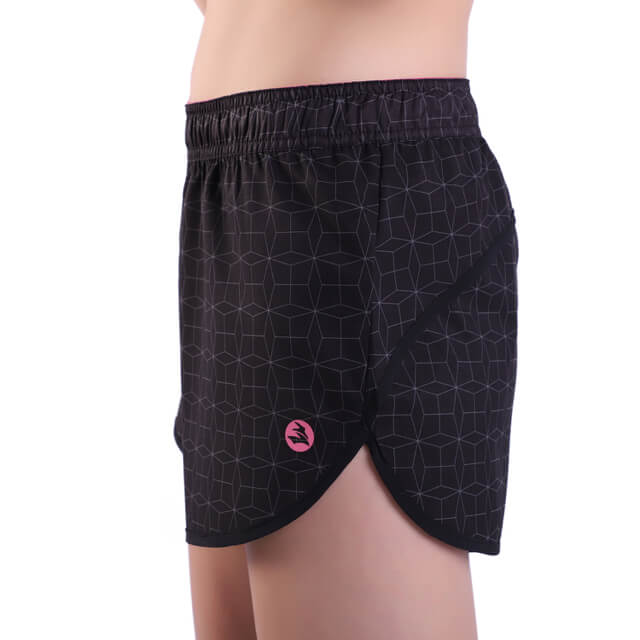 Women's Athletic Workout Sports Quick-drying Running Shorts with Zip Pocket