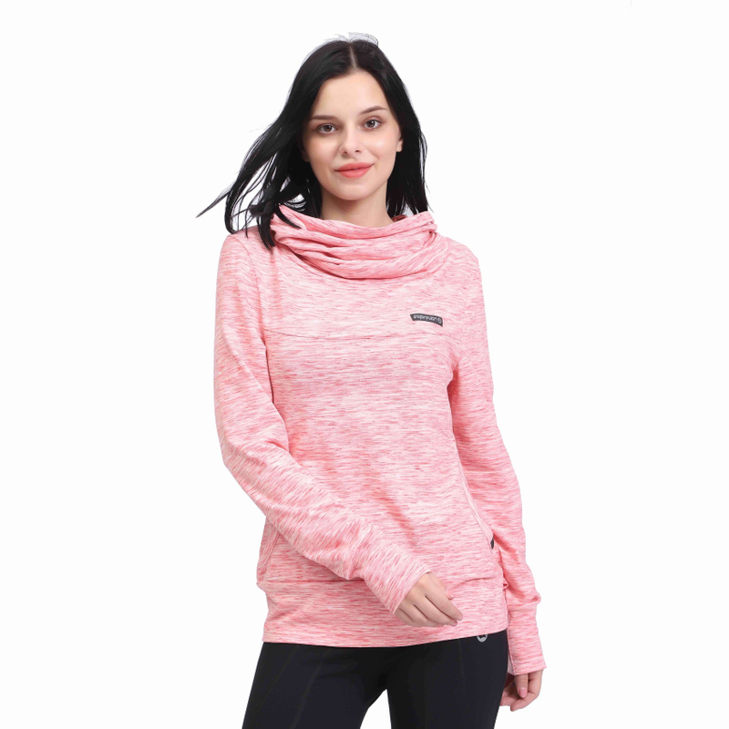 Women Cowl Neck Tunic Long Sleeve Pullover Top