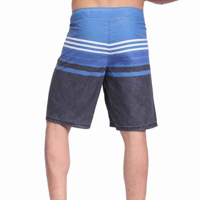 Men's Stripes Pigment Print Swimming Waterproof Board Shorts