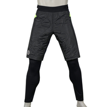 Mens Wind Proof Outdoor Quilting Color Block Baselayer 2 in 1 Adjustable Waist Pant