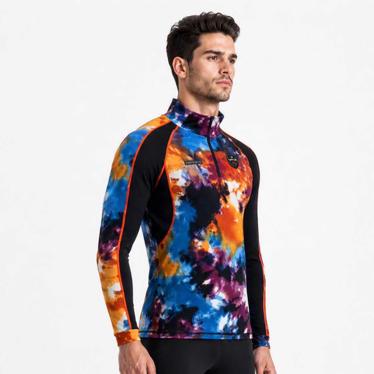 VMTR Mens Half Zip Long Sleeve Tops
