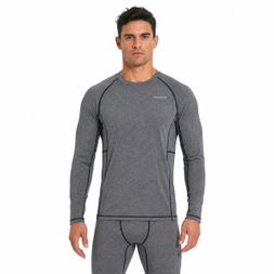 Mens Thermal Underwear Long Johns Base Layer Inner Fleece Top Bottom 2 Pcs Set