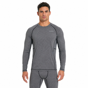 Mens Thermal Underwear Long Johns Base Layer Inner Fleece Top Bottom 2 Pcs Set