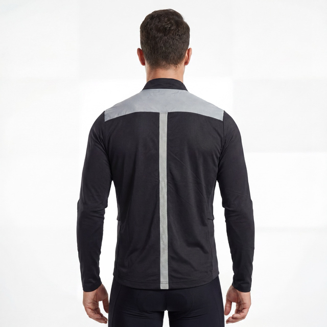 Reflective Panel Zip Through Cycling Running Jacket