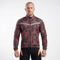 Water Proof All over Print Reflective Trim Rain Cycling Jacket