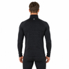Mens Panels Yarn Dyed Inner Fleece Baselayer Half Zip Workout Thermal Tops