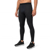 Mens Panels Yarn Dyed Inner Fleece Baselayer Half Zip Workout Thermal Legging Pants