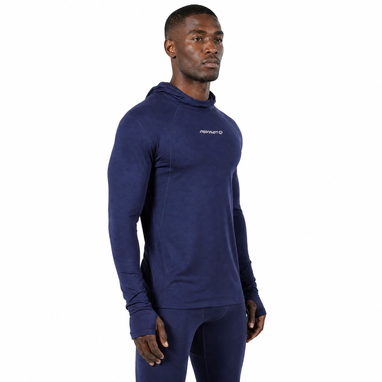 Mens Dry Feeling Baby Lock Baselayer High Cowl Hoodie 