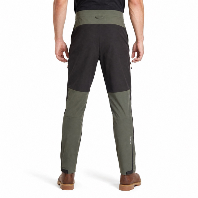 Mens Adjustable Waist Panels Hiking Trekking Trousers