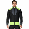 Mens Wind Proof Outdoor Quilting Color Block Fluro Trims Jacket