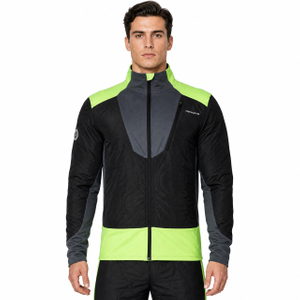 Mens Wind Proof Outdoor Quilting Color Block Fluro Trims Jacket