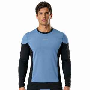 Mens Wind-protection Panels Baselayer Racing Workout Tops