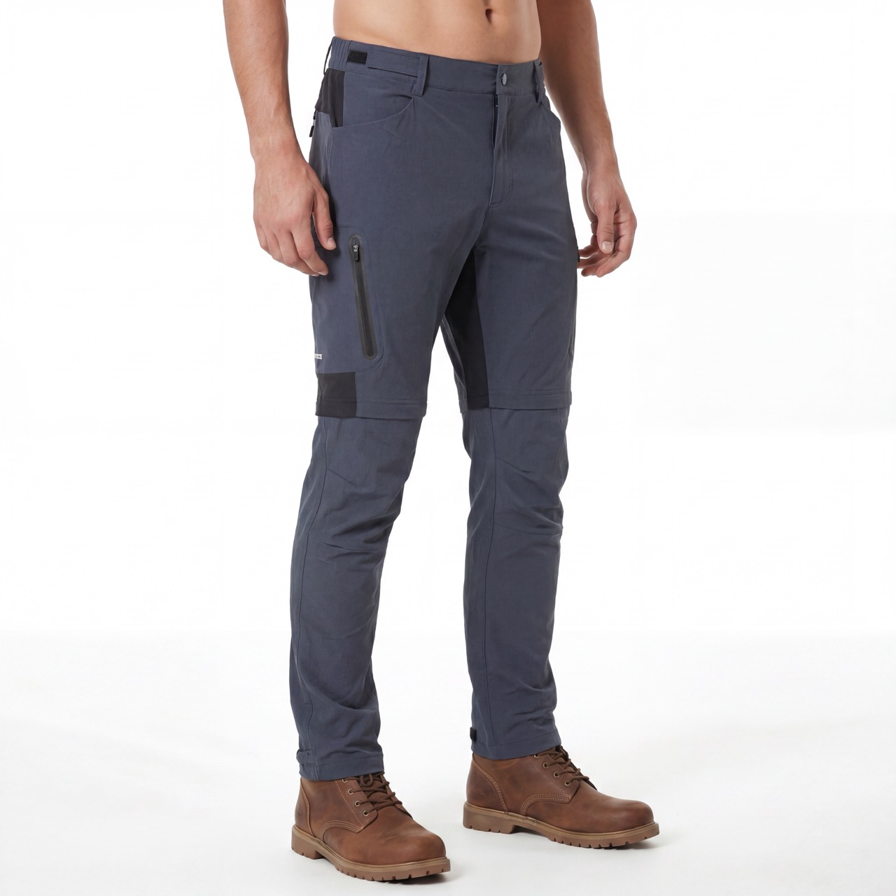 Mens Sealed pocket Zipper Off Pants Trekking pant