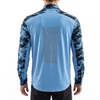 Mens Camouflage Print Color Blocked Zipper Pocket Hiking Shirt