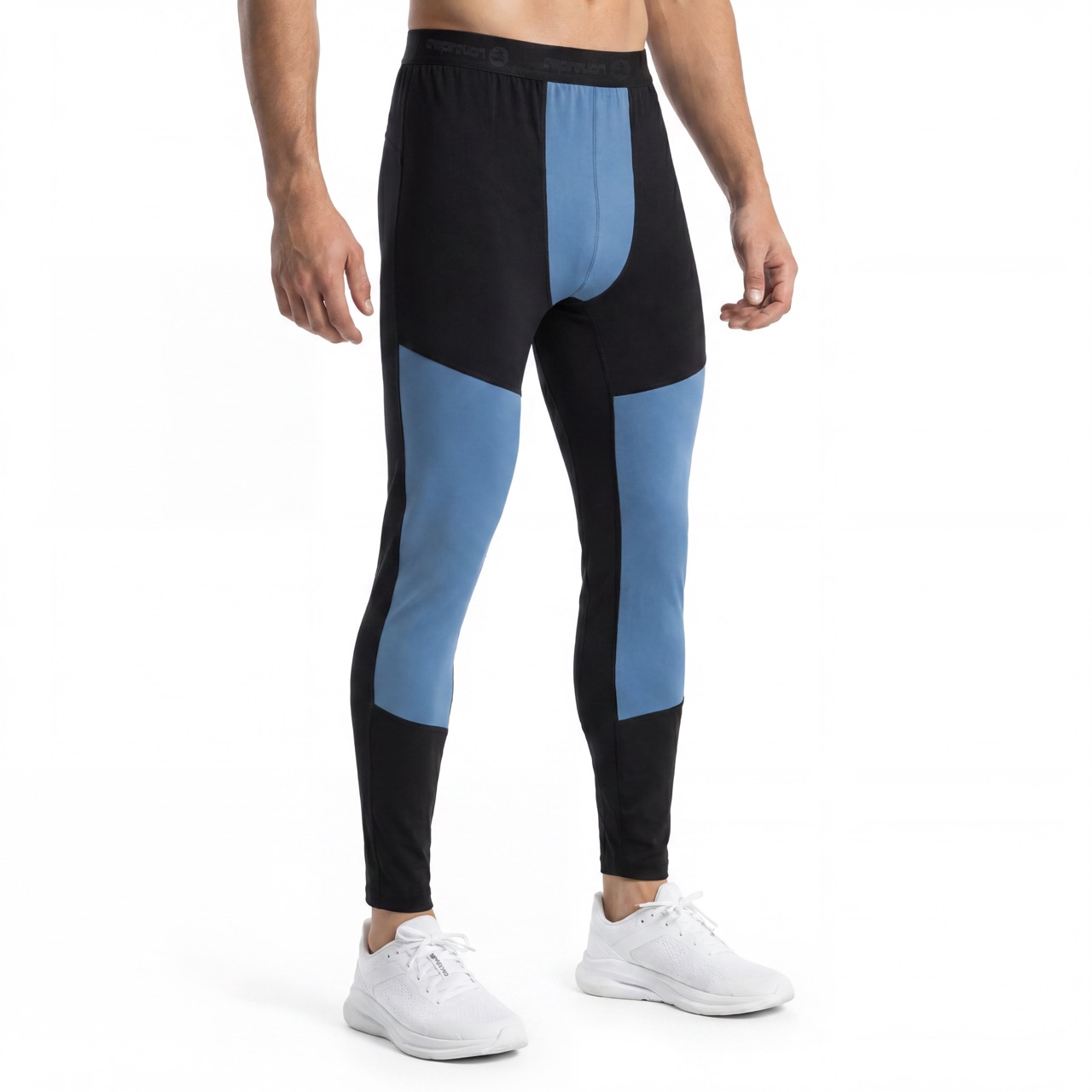 Mens Wind-protection Panels Baselayer Racing Workout Legging