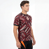 Mens Color Block Full Print Sports T-shirt