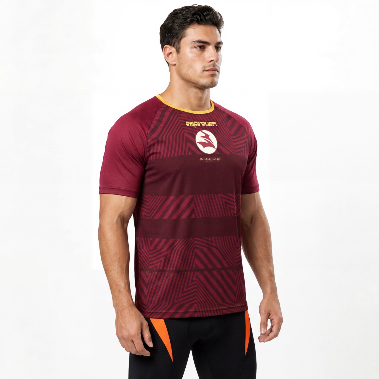 Mens Print Soccer Jersey Logo T-shirt