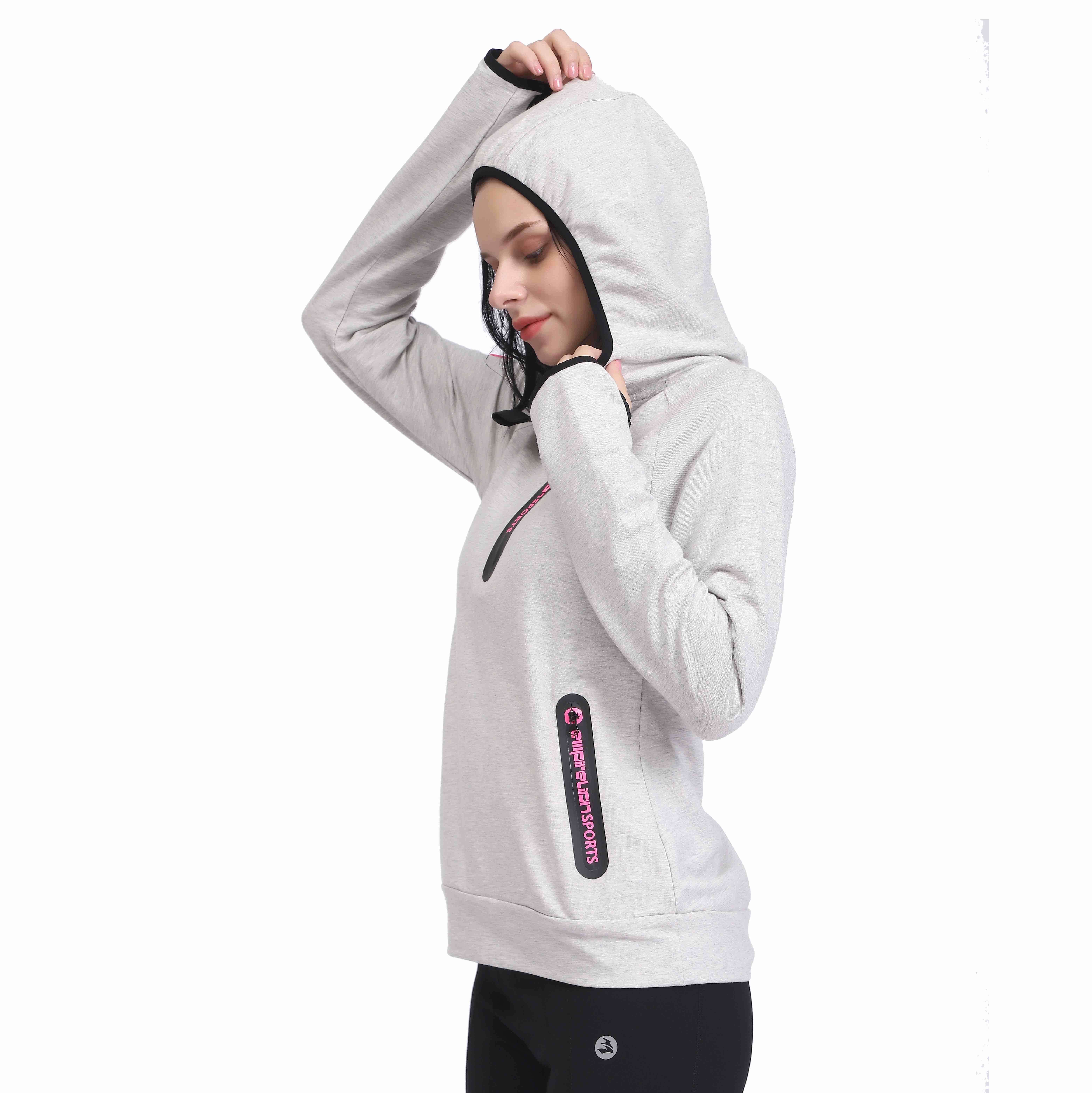 Women’s Lightweight Sealed Zip Running Sweatshirt Hoodie