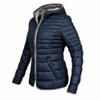 Women's Hooded Warm Cosy Water-Resistant Recycle Polyester Puffer Short Jacket
