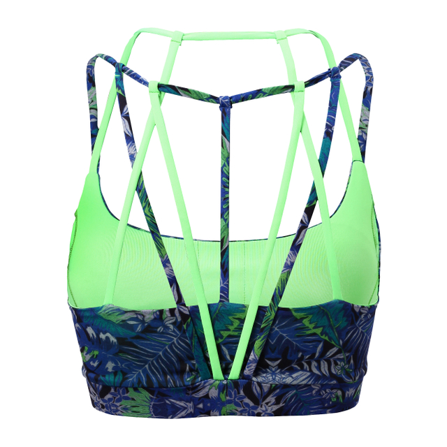 Women's Padded Strappy Sports Bra Yoga Tops Activewear Workout Clothes