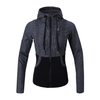Women's Stripes Print Lightweight Full Zip Rib Hem Hoodie Jackets 