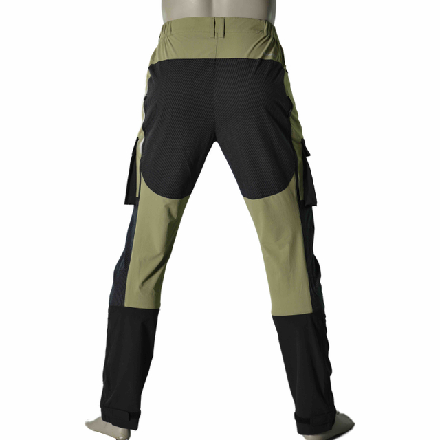 Mens Sports Fashion Cargo Pants Color Block Trekking Trousers