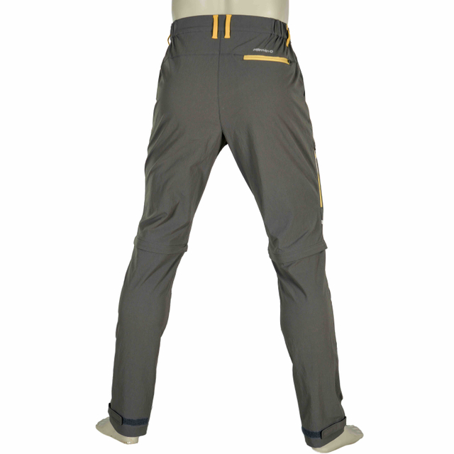 Mens Sports Fashion Zipper Off Pants Color Block Trekking Trousers