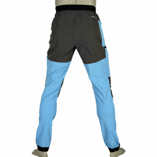 Mens Hiking Color Block Trekking Trousers Elastic Waist Pant