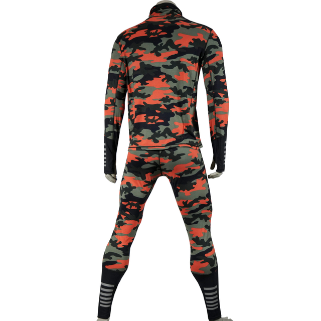 Mens Camouflage Print Baselayer High Collar Jersey Set