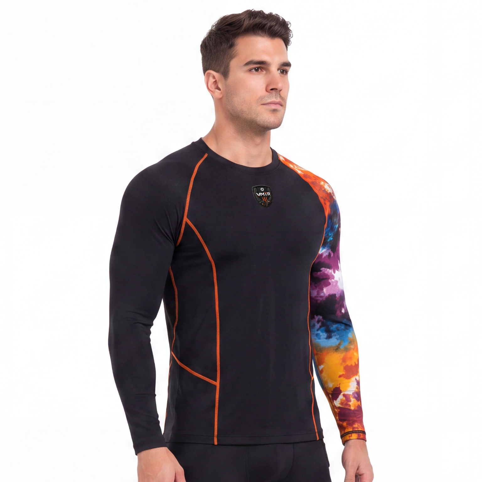 VMTR Mens Color Block Long Sleeve Tops