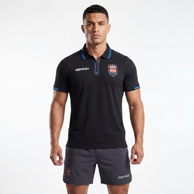 Mens Colorblock Polo Shirt Footabl Team Short Sleeve Tops