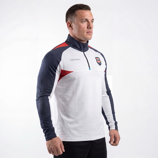Mens Football Long Sleeve Colorblock Tops