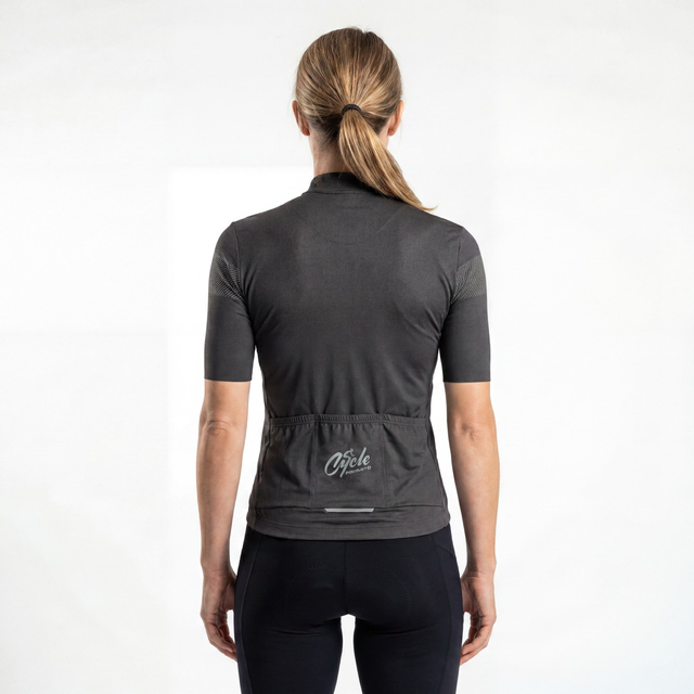 Womens Reflective Print Short-sleeved Cycling Jersey