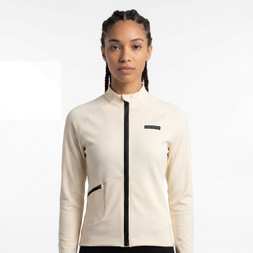 Womens Reglan Sleeve Panel Mesh Trim Cycling Jacket