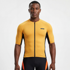 Raglan Short-sleeved Color Block Reflective Sealed Pocket Cycling Jersey