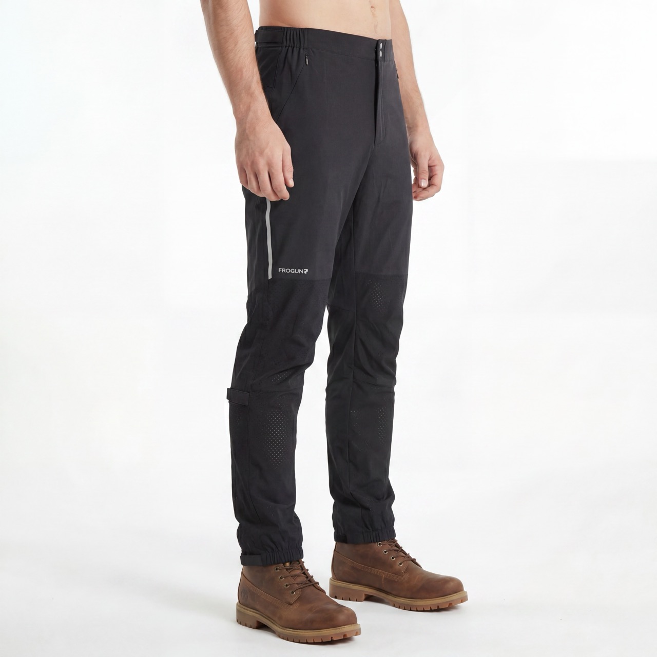 Mens Lightweight Laser Holes Mesh Panel Breathable Active Pant