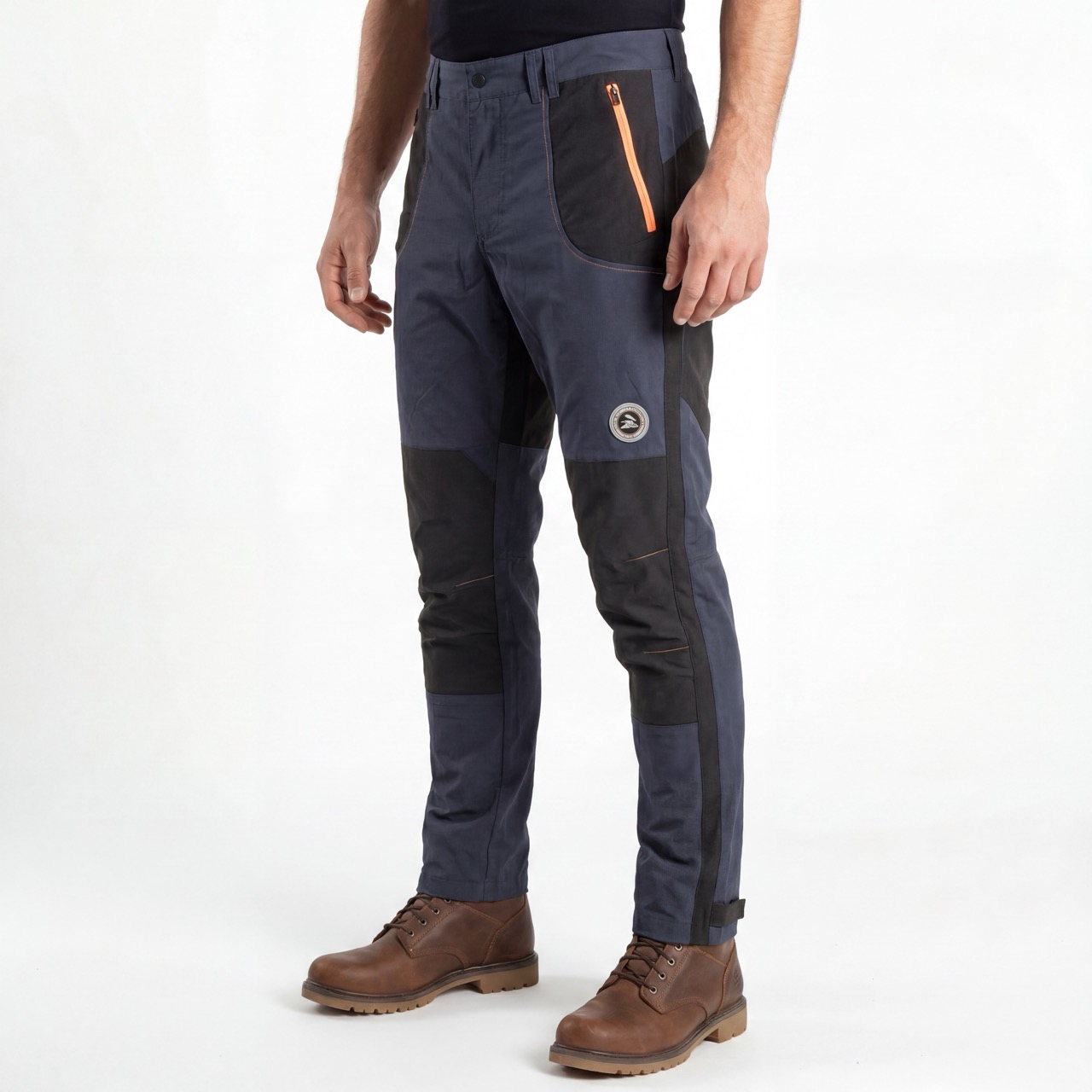 Mens Sports Fashion Contrast Trims Pants Color Block Hiking Trousers