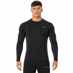 Mens Compression Baselayer Reflective Trims Active Slim Fit Tops