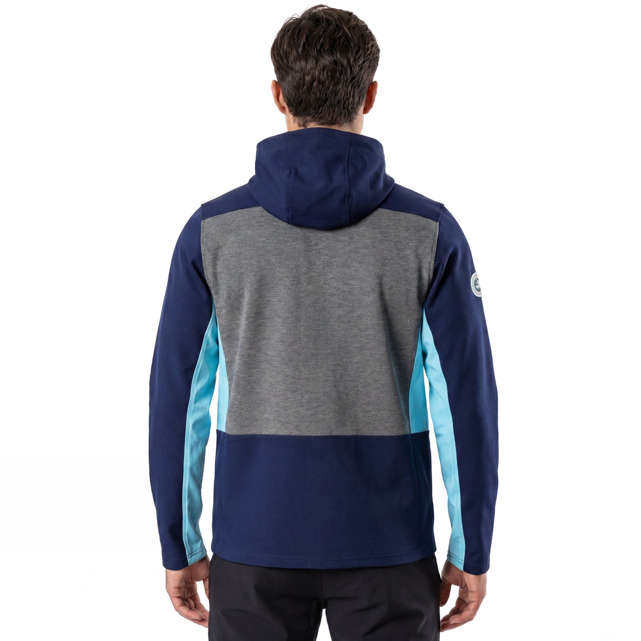 Mens Hiking Mountaineering Alpinism Running Color Blocked Zip Hoodie Jacket