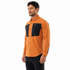 Mens Zip Patch Pockets Trekking Stretch Shirts