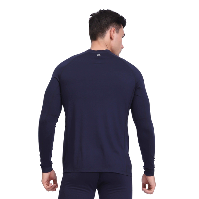 Merino Wool Blend Underwear Long Sleeve Base Layer Top for Men